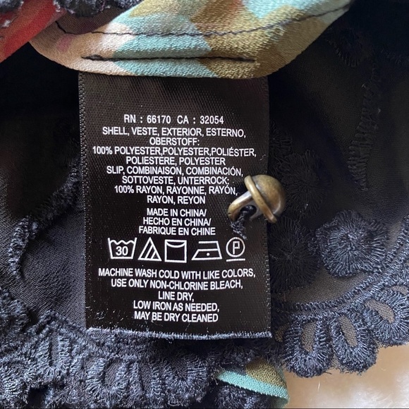 Anthropologie Maeve Dress Sheer Floral Violetta Babydoll Lace Black & Pink Sz S - Picture 6 of 6